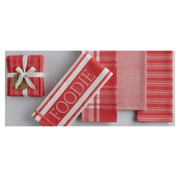 Kitchen Towel Design Import Red White Plaid 18 x 28" 100% Cotton Dishtowel - Picture 2 of 3